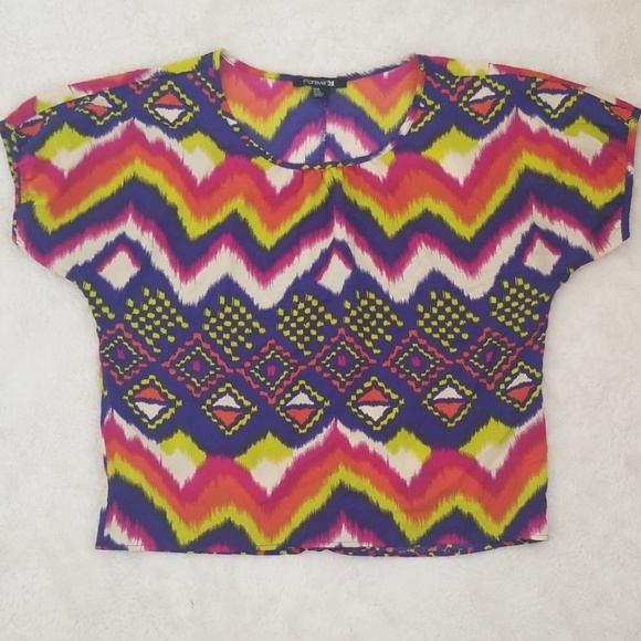 Forever 21 colorful shirt - Picture 2 of 5